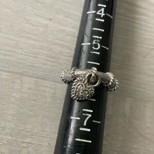 Judith Ripka heart charm ring